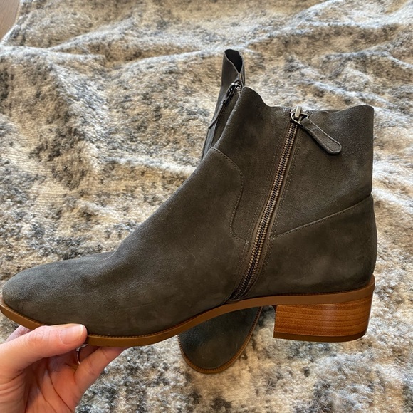Caslon Shoes - CASLON Susana Charcoal Gray Suede Bootie